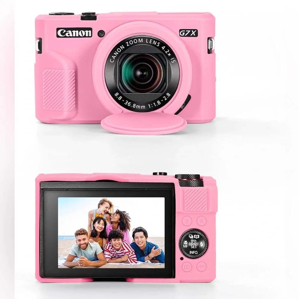Canon Powershot G7 X Mark II Protective Silicone Camera Case Pink NEW
